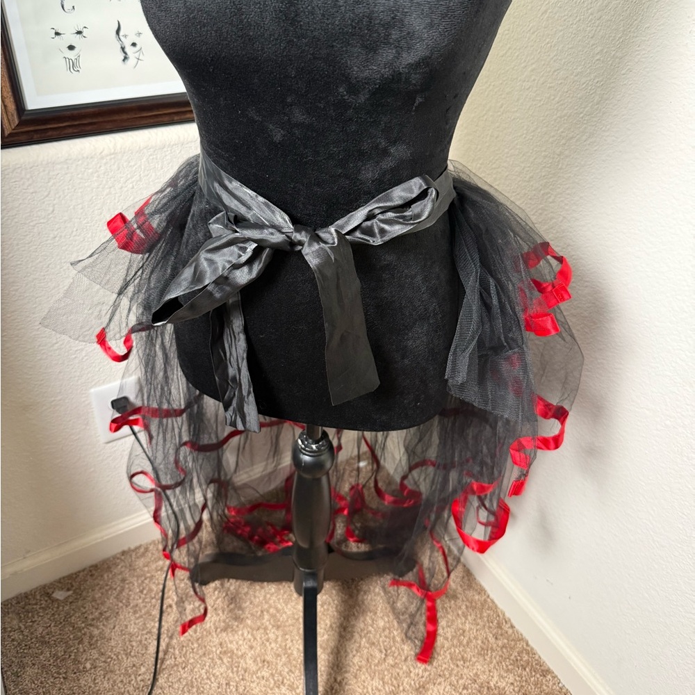 Victorian Steampunk Bustle Skirt‎ 6 Layered Tie-on Belt Tulle Tutu Overskirt - Picture 2 of 3